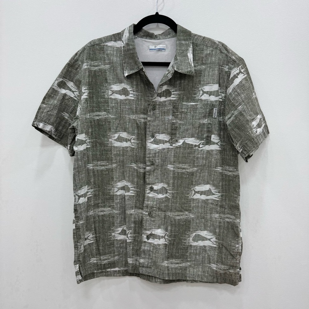 Columbia Trollers Best SS Shirt Mens Vented Fishing Gear Wear Sz Medium Green - Picture 4 of 6